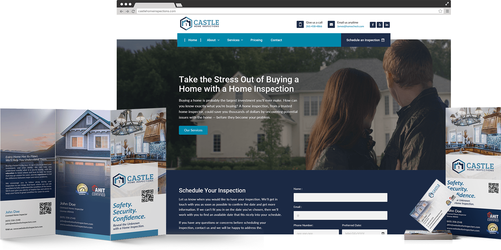 Professional, beautiful, fully-managed websites for home inspectors.
